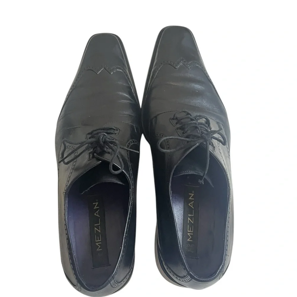 Men's Black Leather Dress Shoes